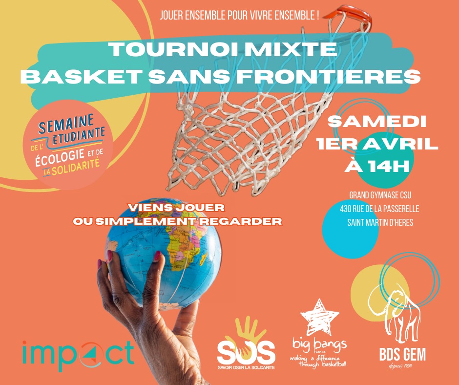 Affiche du Tournois Sans Frontières des Big Bang Ballers le samedi 1e avril