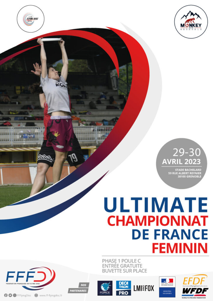 Affiche championnat de France ultimate les 29 et 30 avril 2023