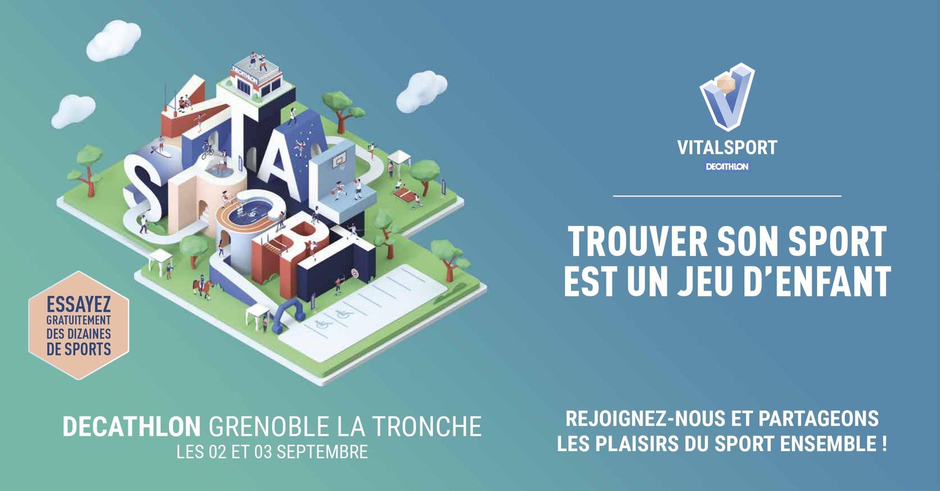 Retrouvez nos clubs grenoblois au VITALSPORT Decathlon Grenoble La Tronche !