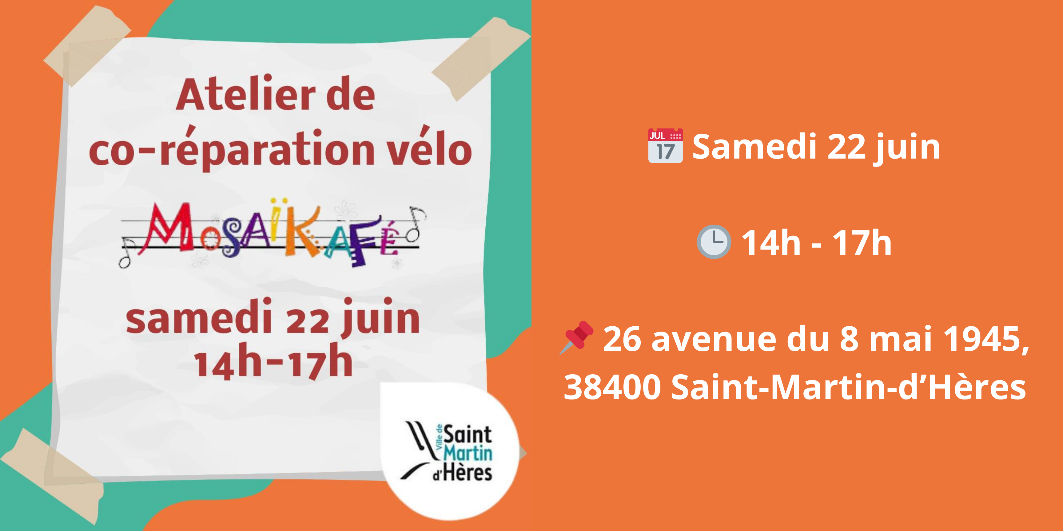 Atelier de co-réparation vélo organisé par la Recyclerie Sportive de Grenoble le 22 juin 2024