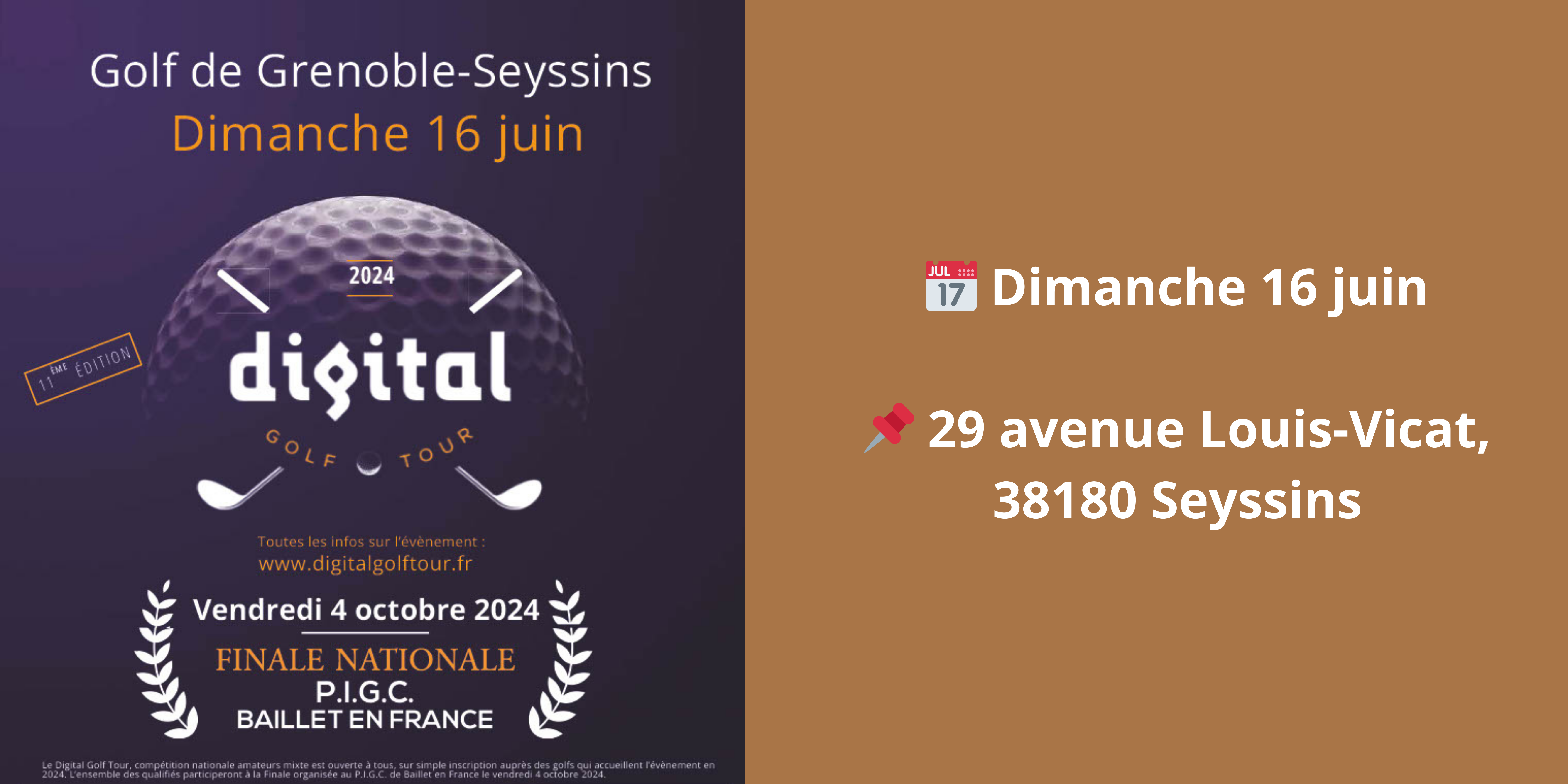 Digital golf tour organisé le 16 juin 2024