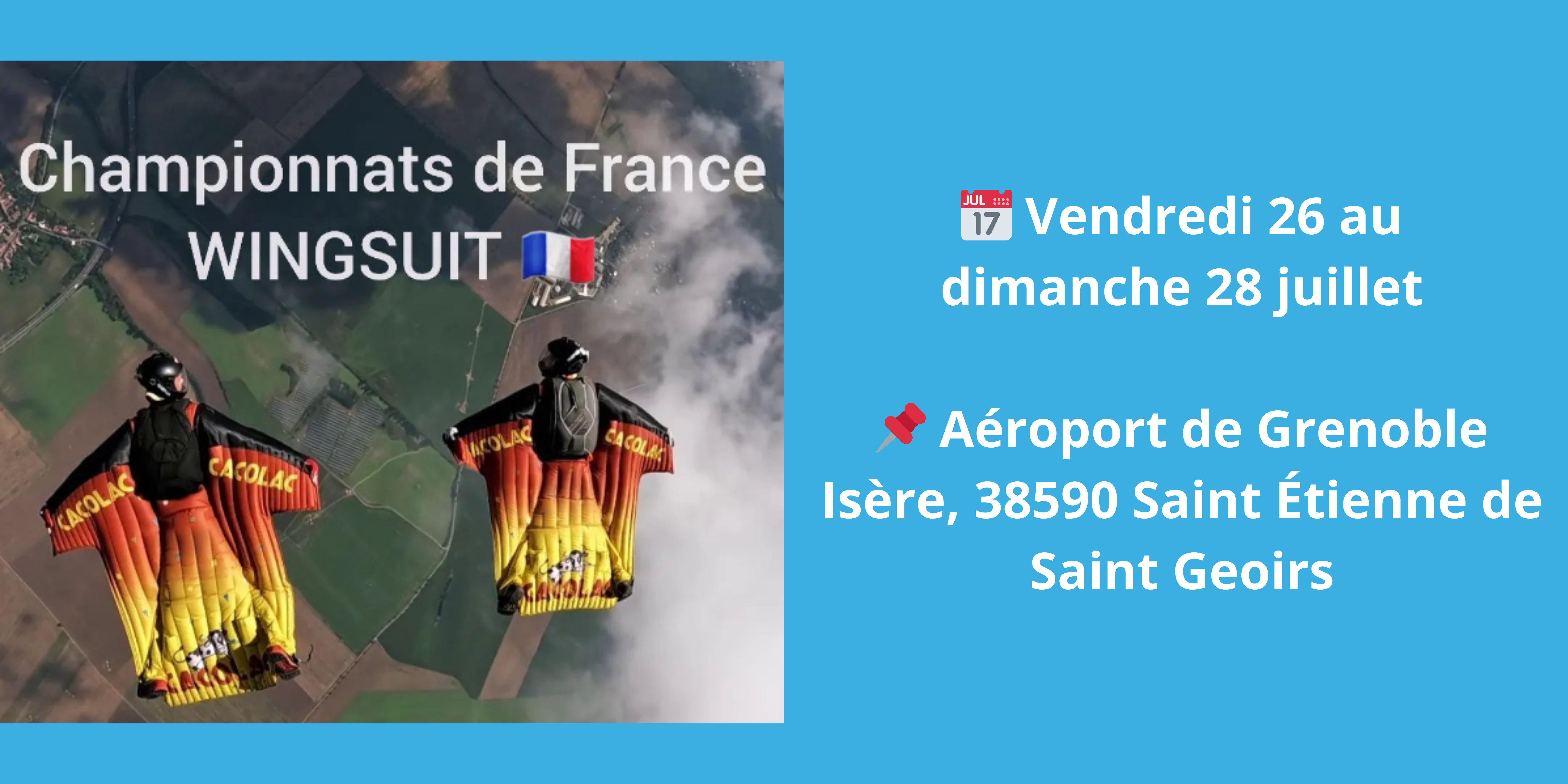 Championnat de France de Wingsuit du 26 au 28 juillet