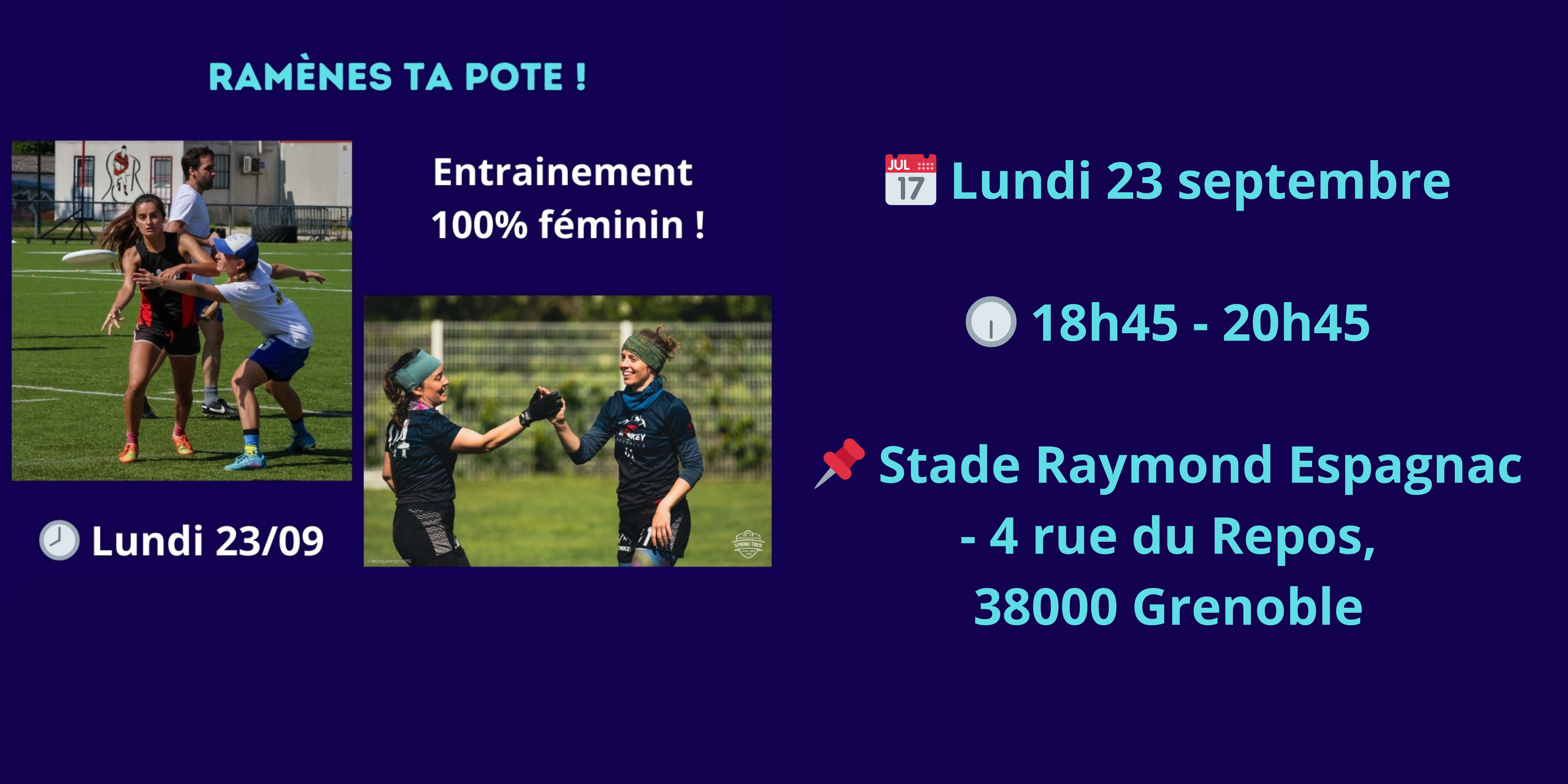 Entraînement Ramène ta pote le lundi 23 septembre 2024