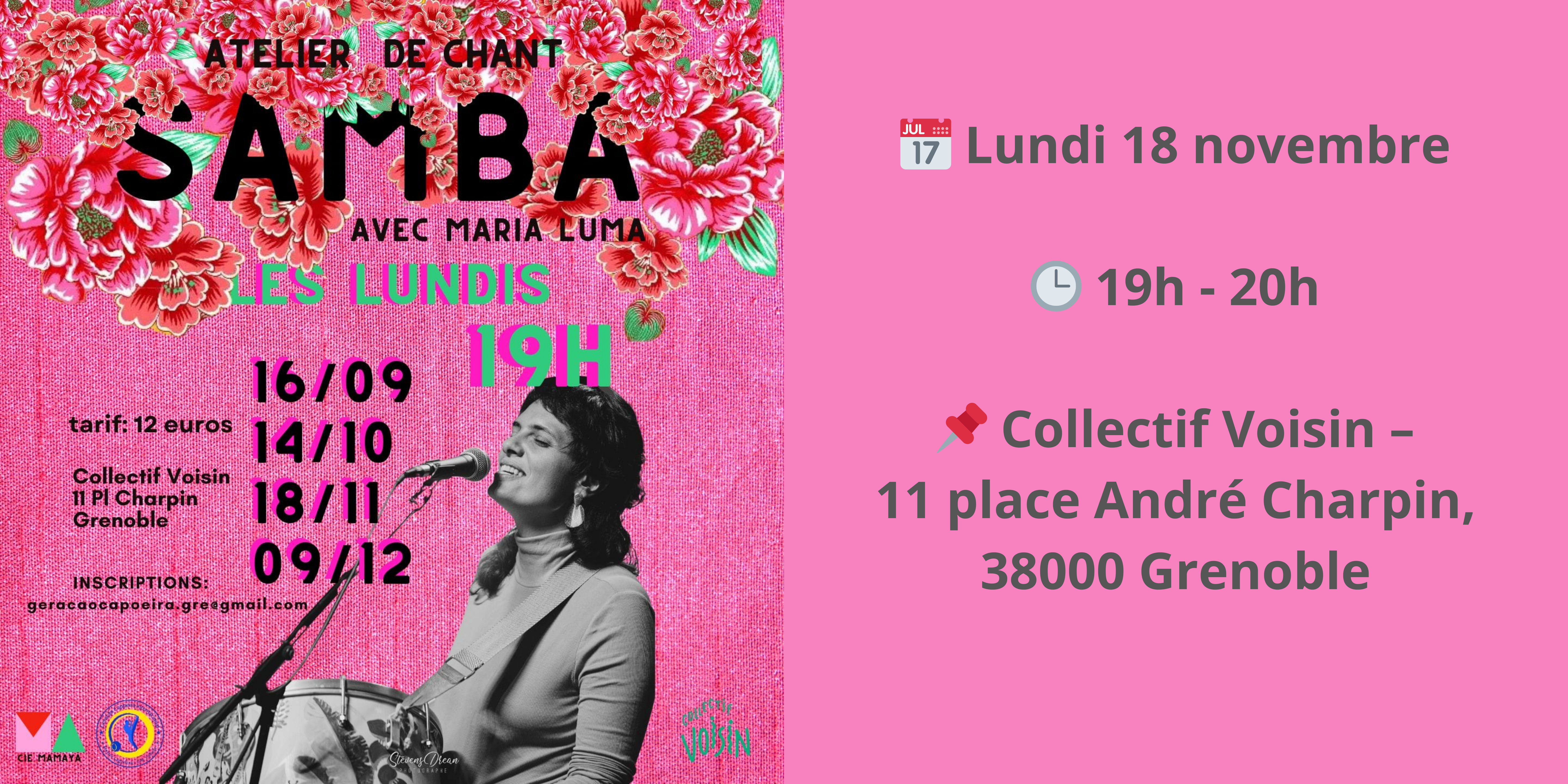 Atelier de chant Samba le 18 novembre 2024