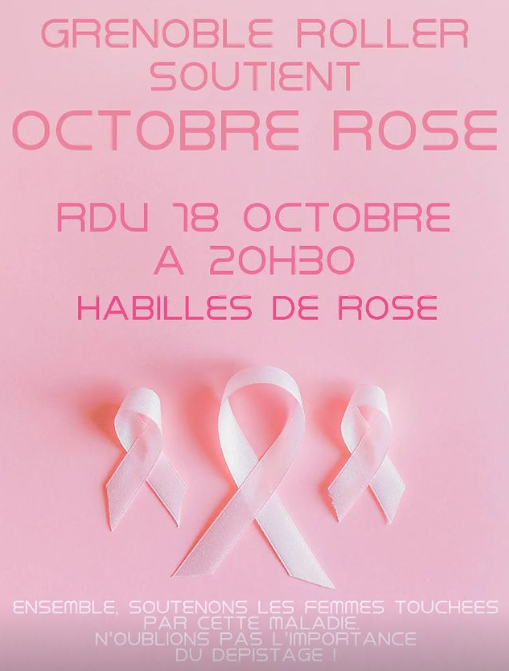 Grenoble Roller Rando Roller spéciale Octobre Rose 2024