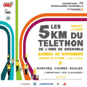 Les 5km du Téléthon de l'OMS de Grenoble, édition 2024, le 30 novembre