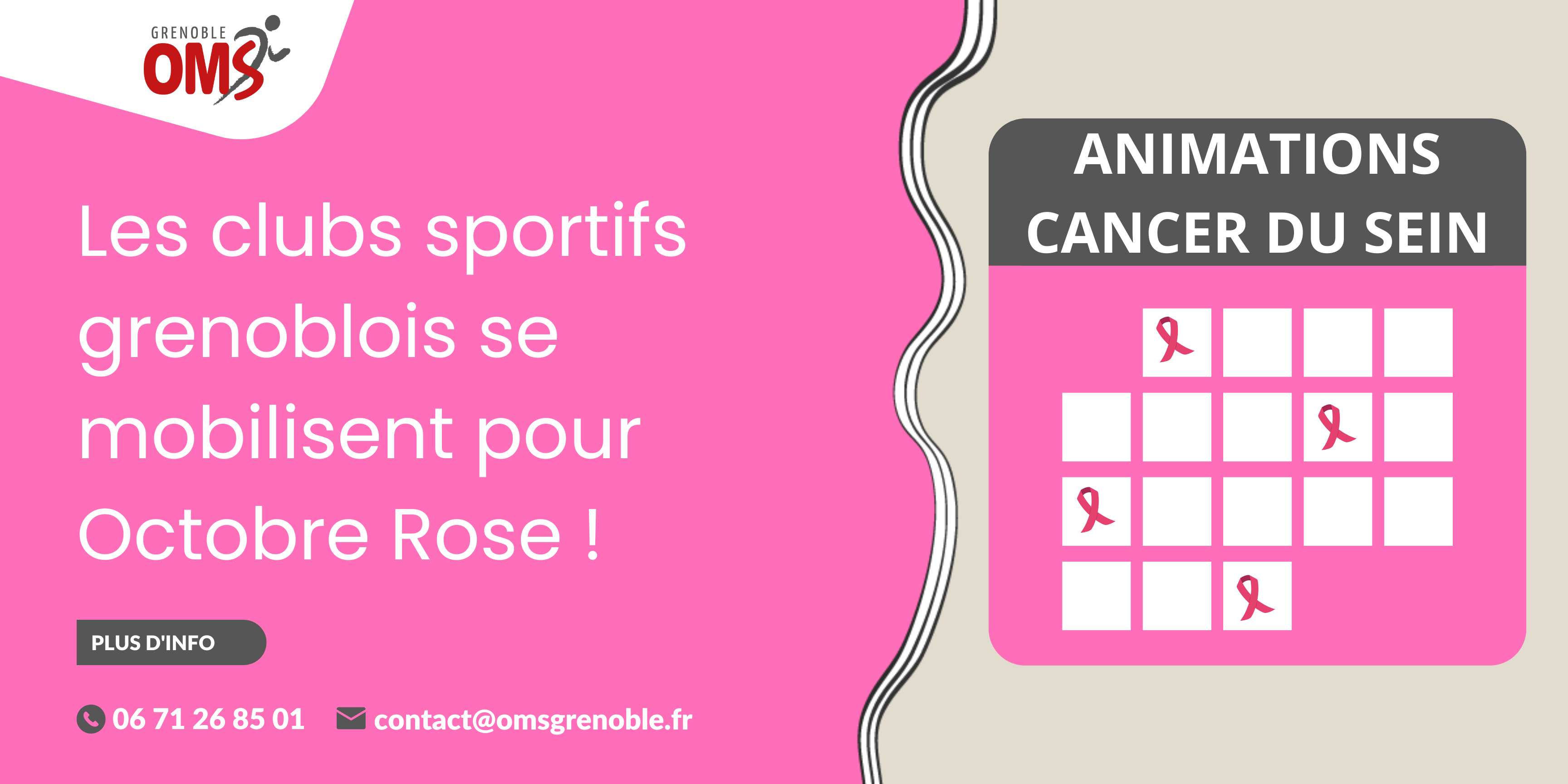 Les clubs grenoblois se mobilisent pour Octobre Rose