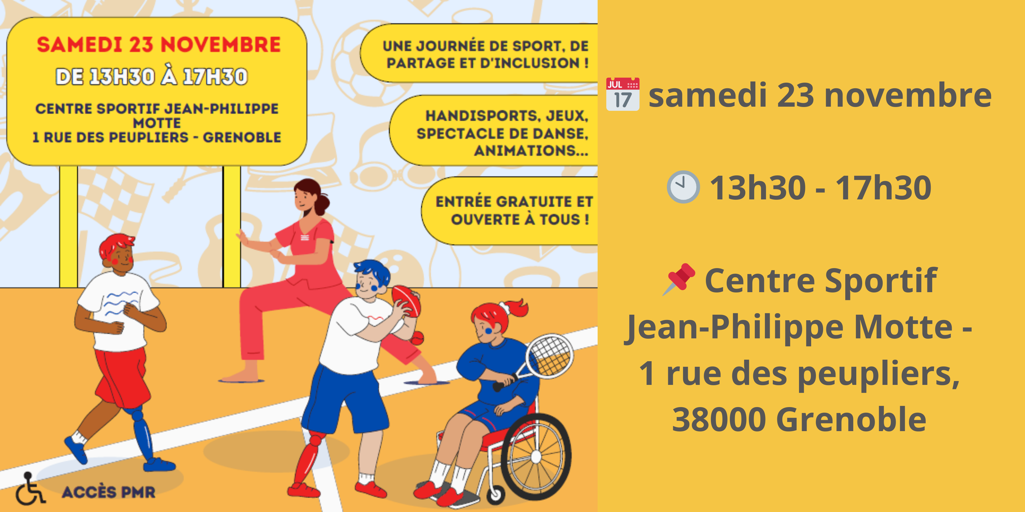 Journée sportive du Mois de l'Accessibilité le 23 novembre 2024