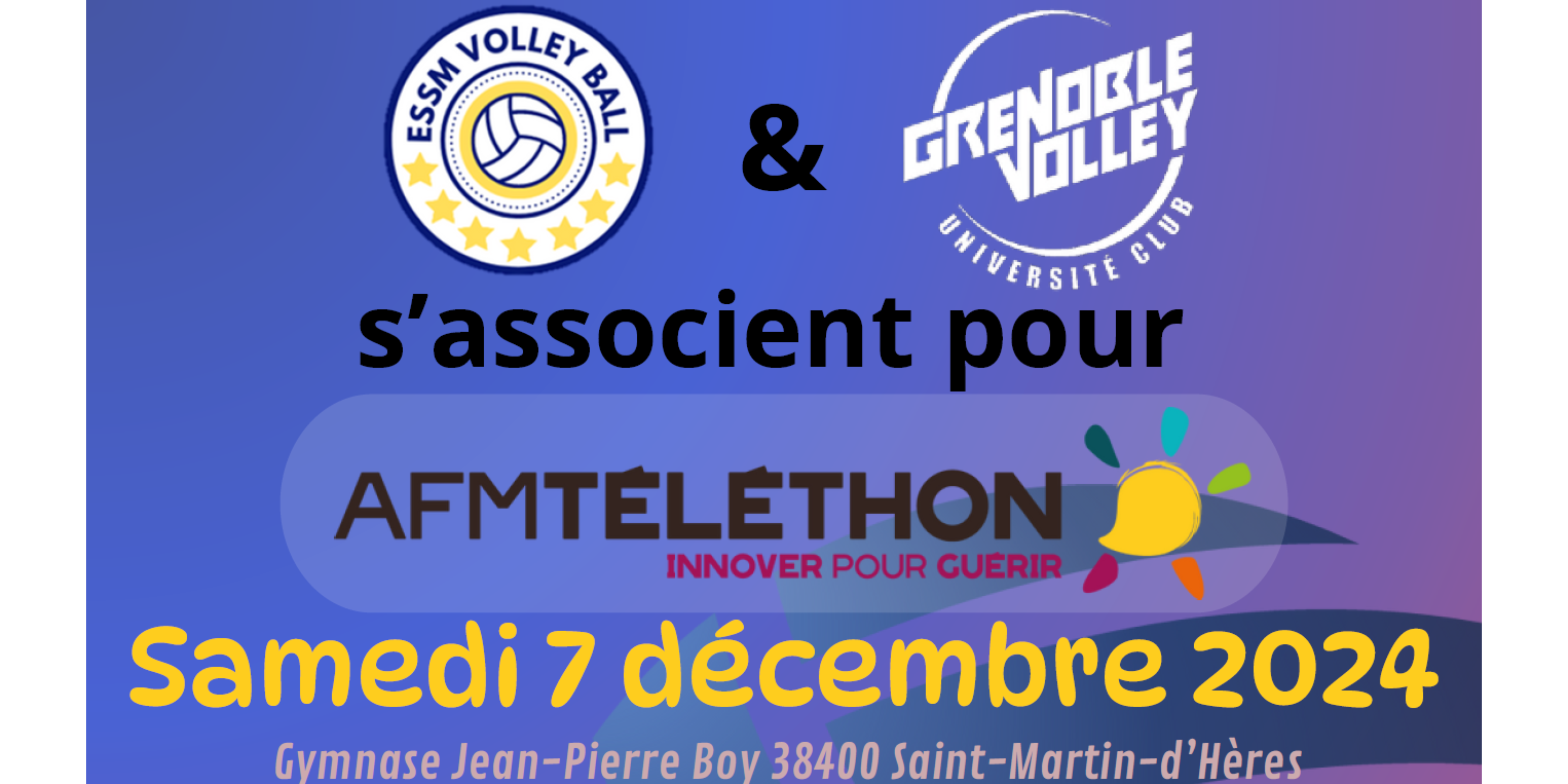 Matchs de volley au profit du Téléthon le samedi 7 décembre