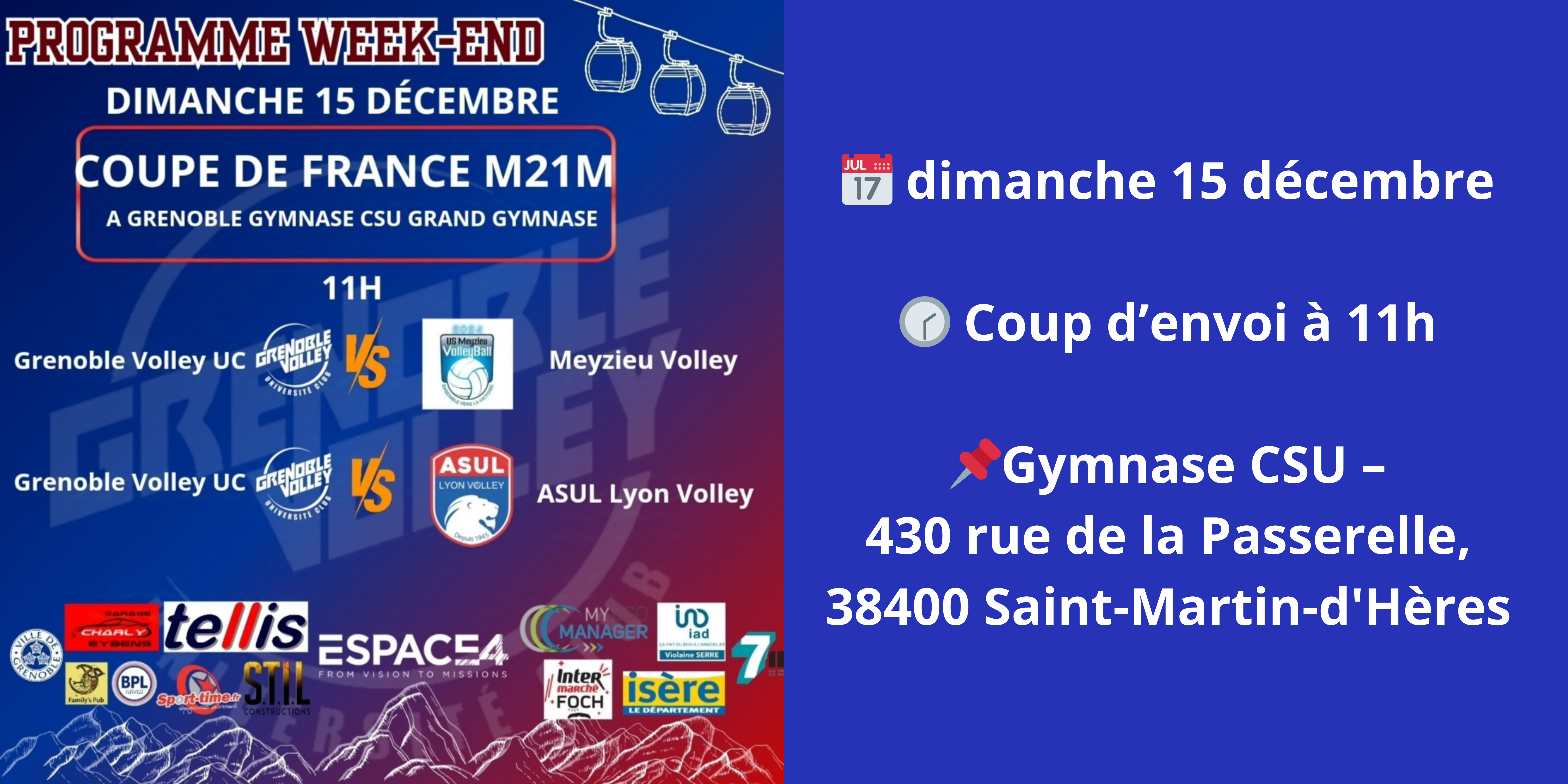 Coupe de France M21 Masculine le dimanche 15 décembre 2024