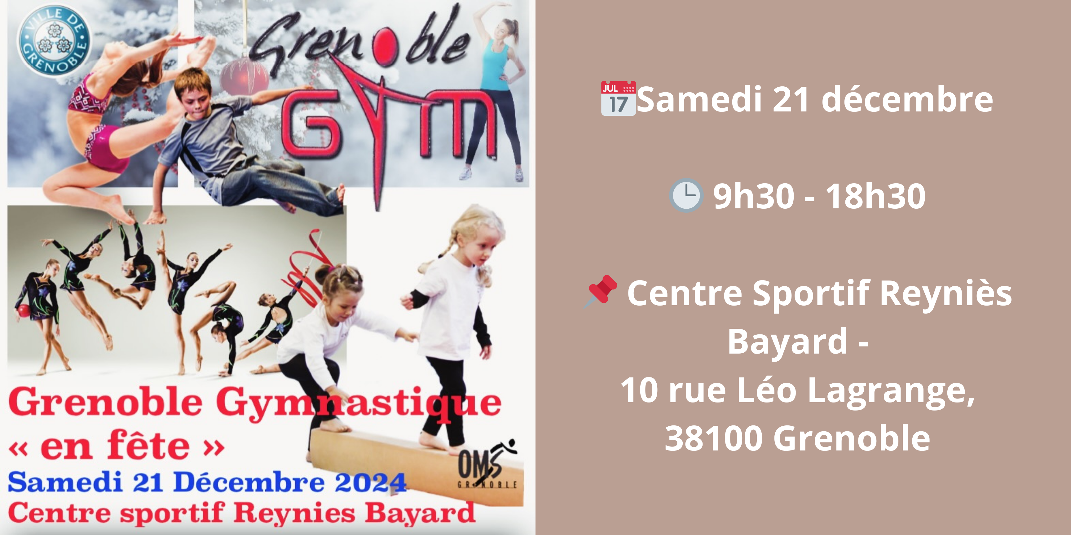 Grenoble Gymnastique est en fête le 21 décembre 2024