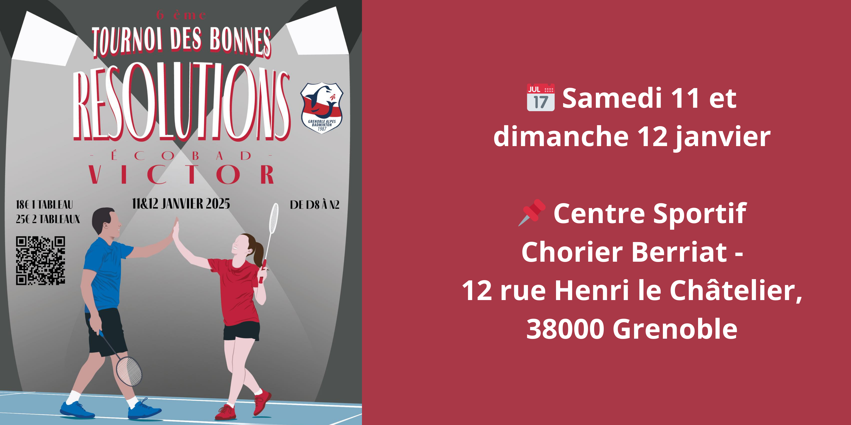 Tournoi des bonnes résolutions les 11 et 12 janvier 2025