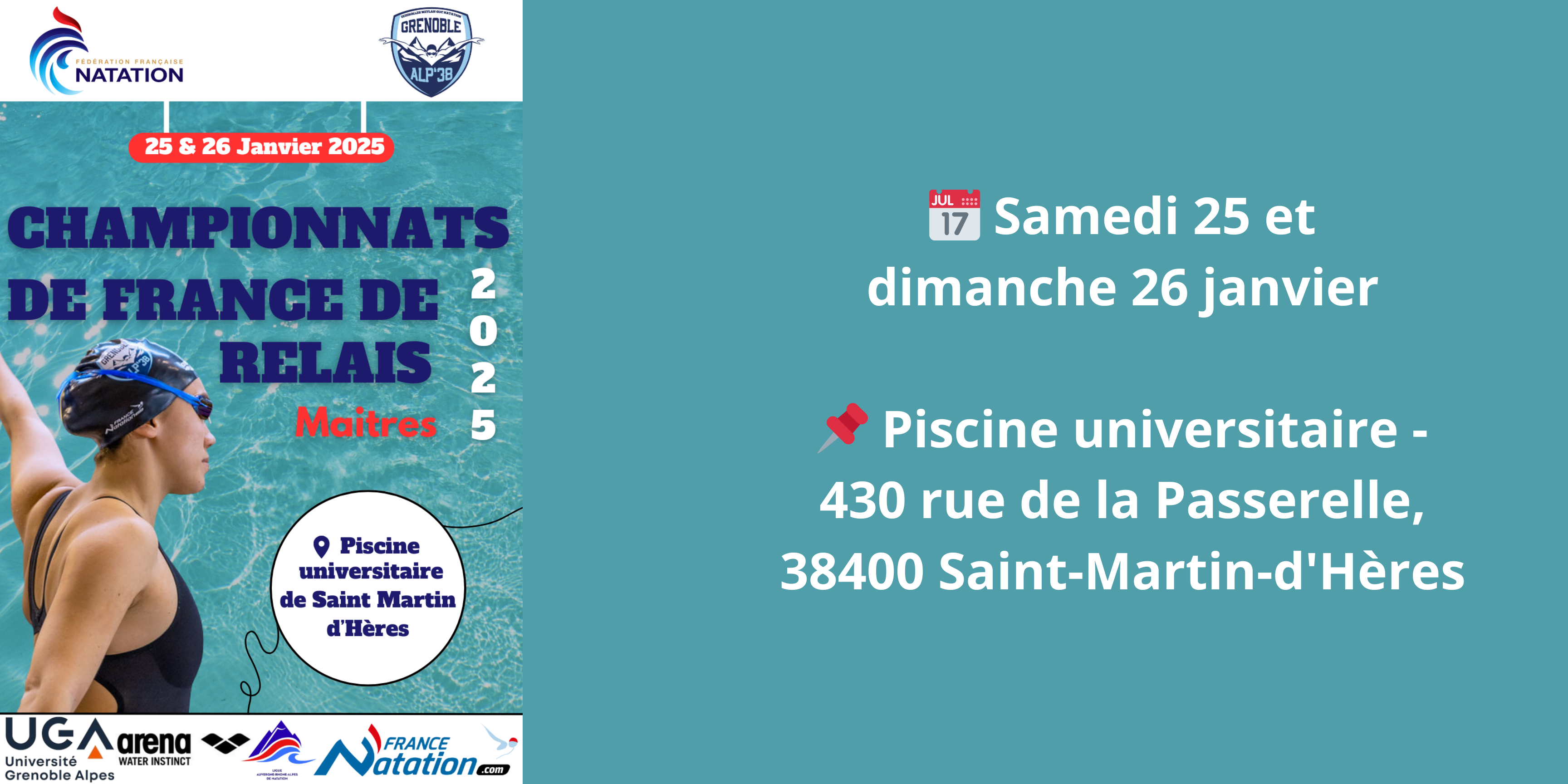 Championnats de France de Relais Maîtres 2025 les 25 et 26 janvier 2025