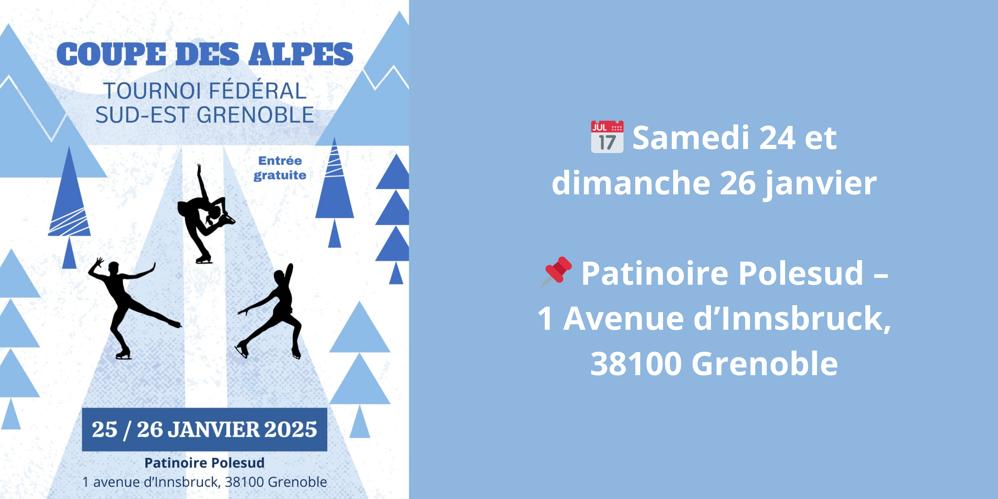 Coupe des Alpes de patinage les 25 et 26 janvier 2025