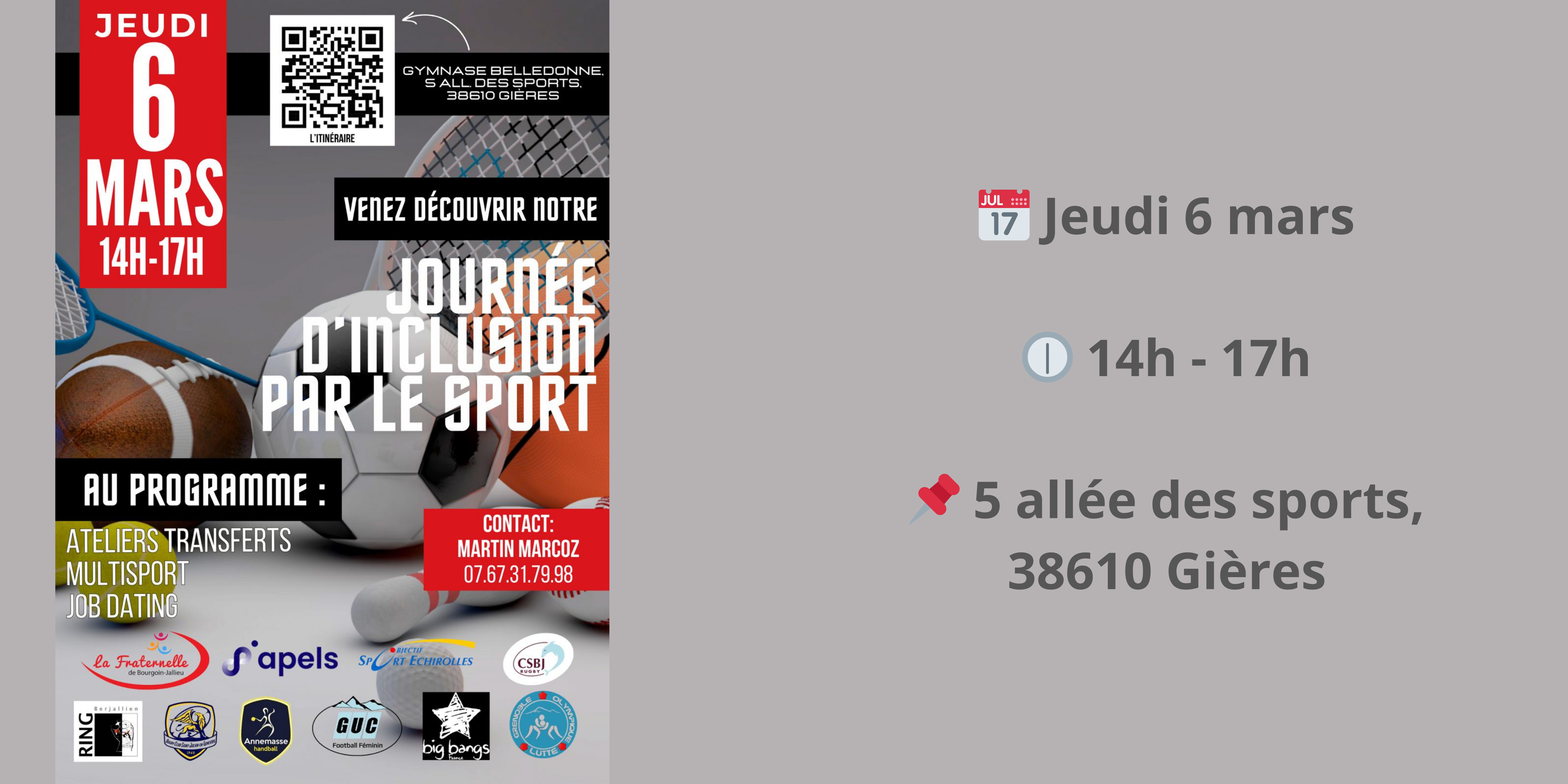 Journée d'insertion professionnelle par le sport le 6 mars 2025