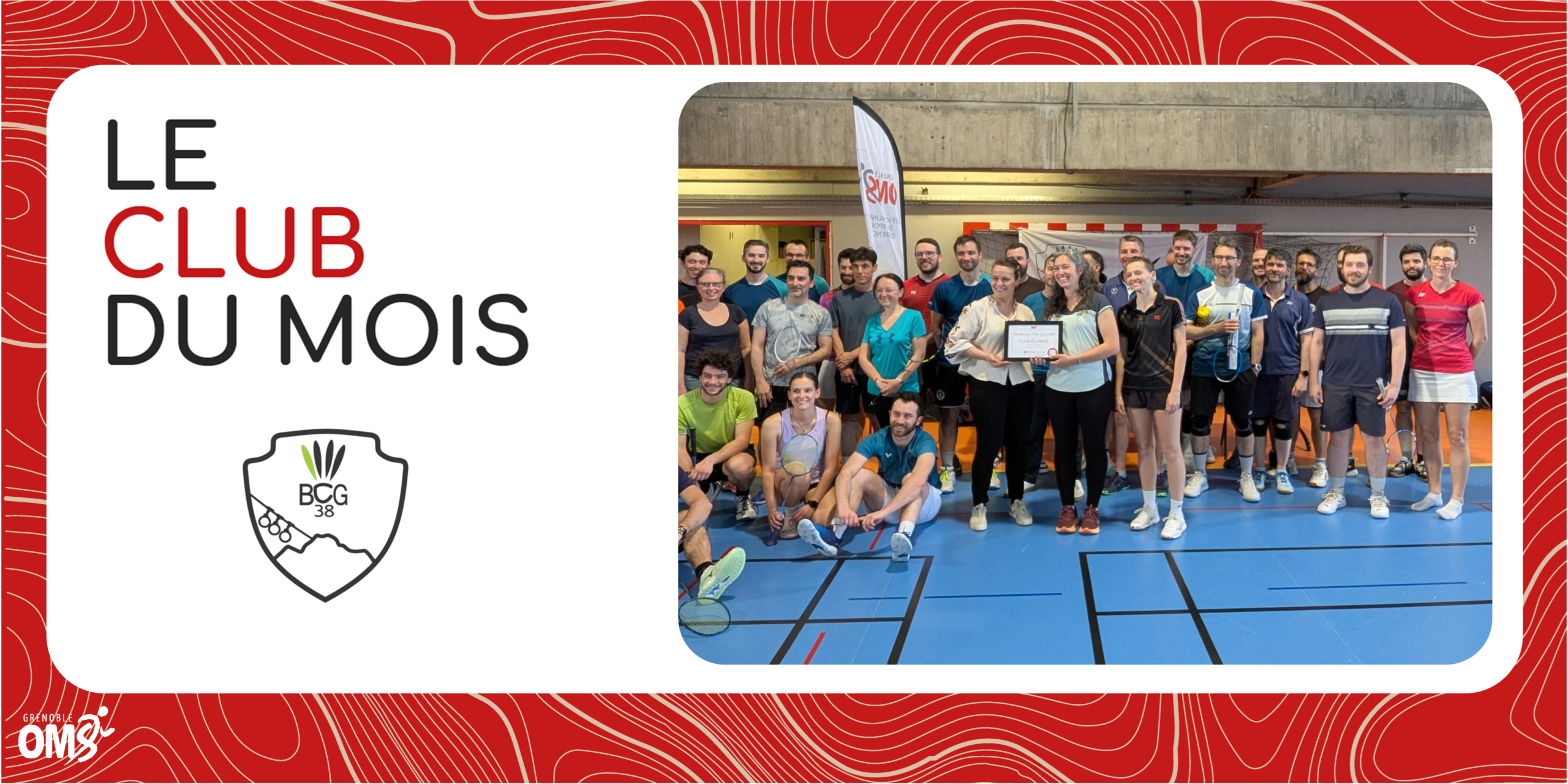 Club du mois d&rsquo;avril 2026 : Le Badminton Club Grenoble mis à l’honneur