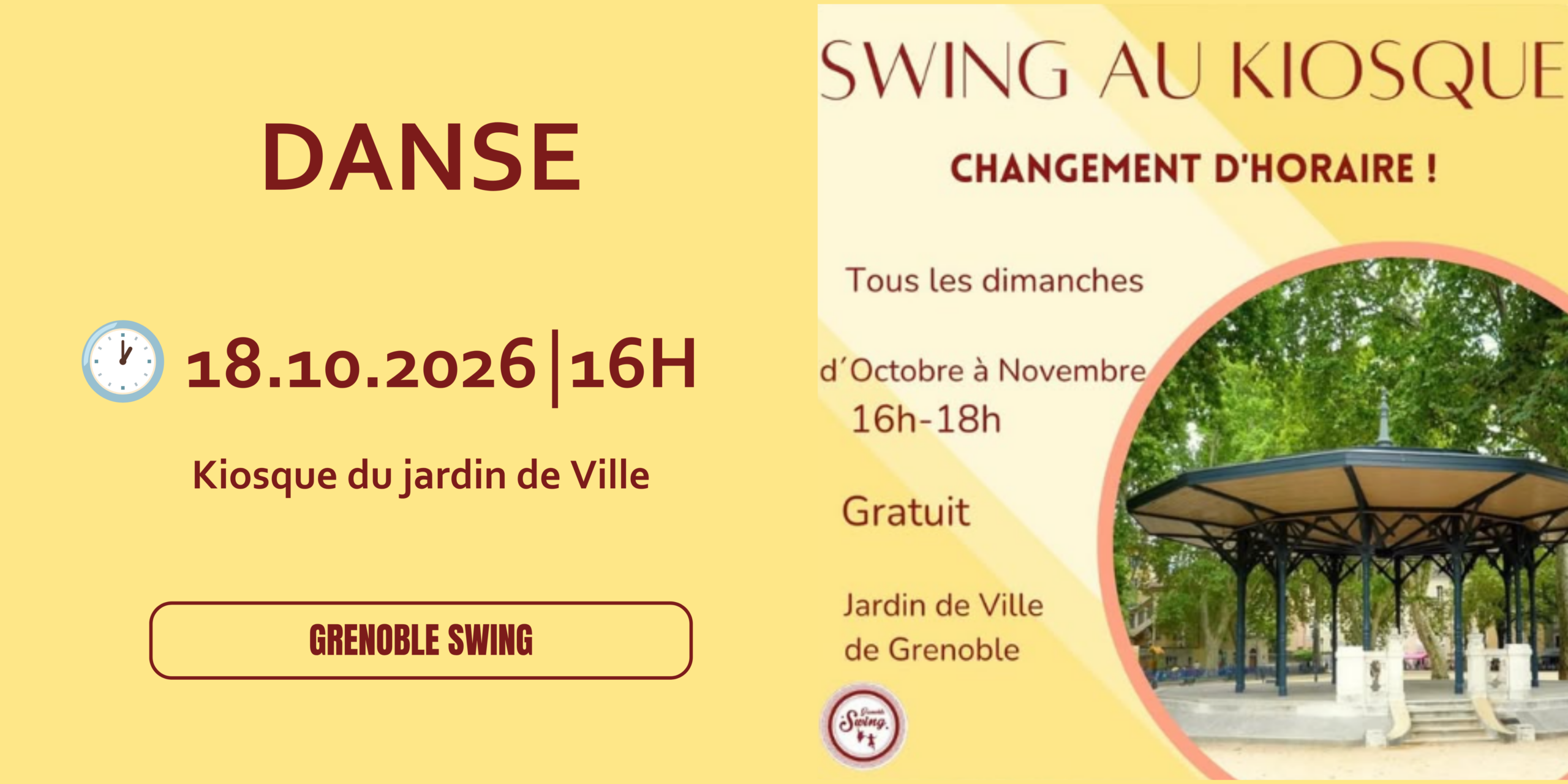 Grenoble Swing tous les dimanches au Kiosque !